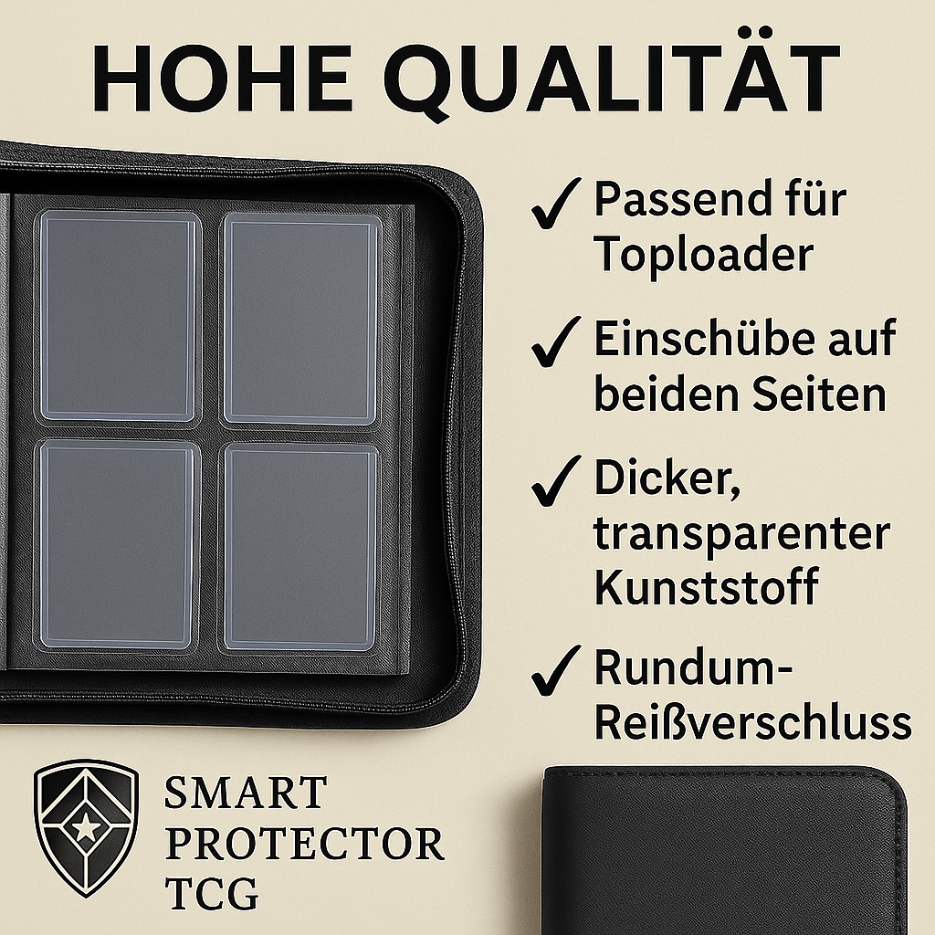 Smart Protector TCG Toploader Binder für 112 Karten in 3x4 Toploader